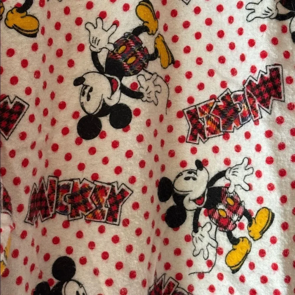 Mickey & Co. Disney Vintage 80s 90s Flannel Mickey Mouse Nightshirt - Picture 10 of 12